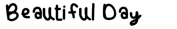 Beautiful Day font preview