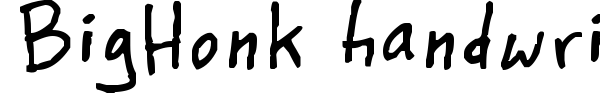 BigHonk handwriting fuente