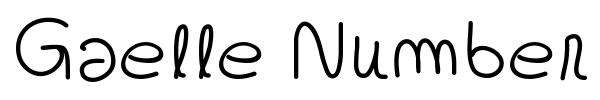 Gaelle Number 8 font preview