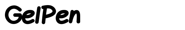 GelPen font preview