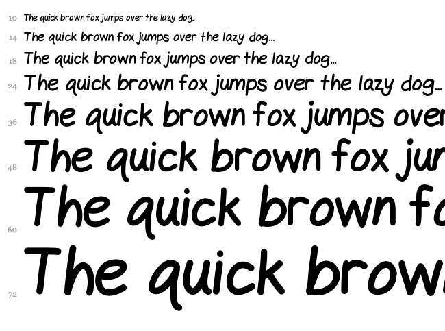 GelPen font waterfall