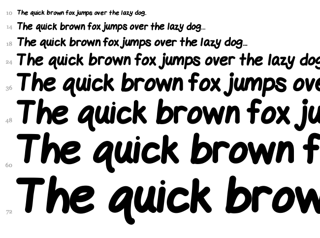GelPen font waterfall