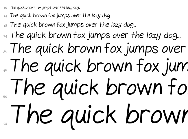 GelPen font waterfall