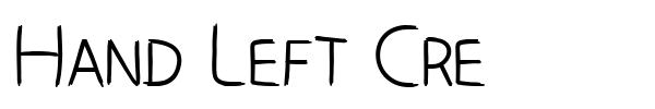 Hand Left Cre font preview