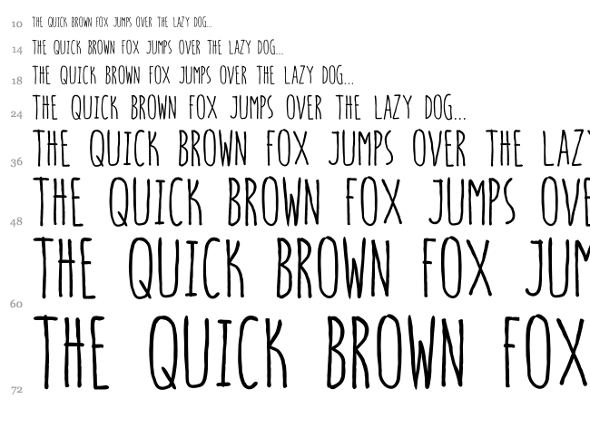 Hello Goodbye font waterfall