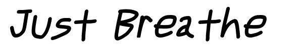 Just Breathe font preview