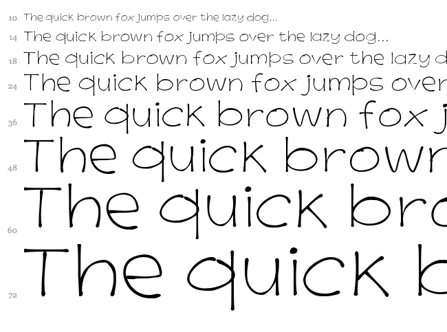 K26 Primrose Peach font waterfall
