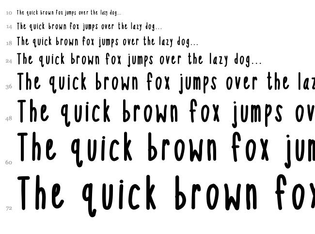 KB So Thinteresting font waterfall