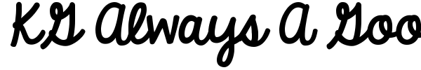 KG Always A Good Time font preview