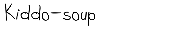 Kiddo-soup font preview