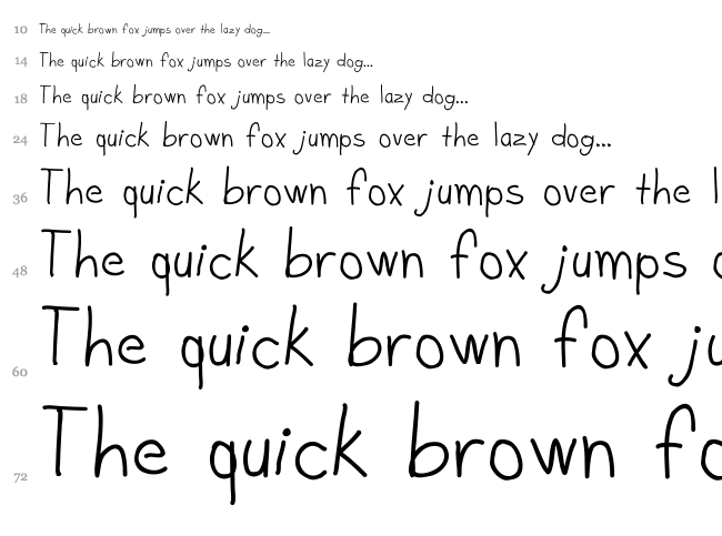 Kiddo-soup font waterfall