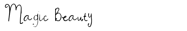 Magic Beauty font preview