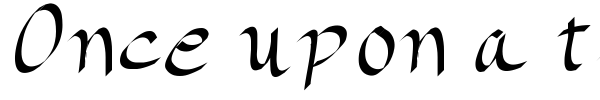 Once upon a time font preview