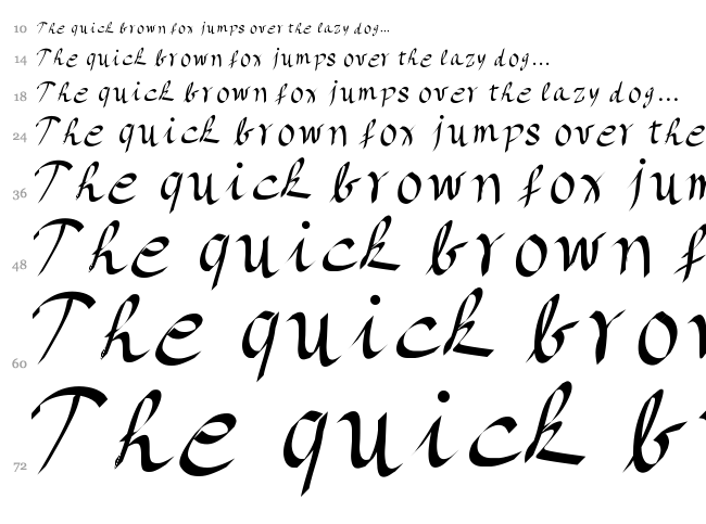 Once upon a time font waterfall