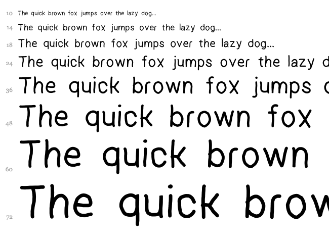Prelude font waterfall