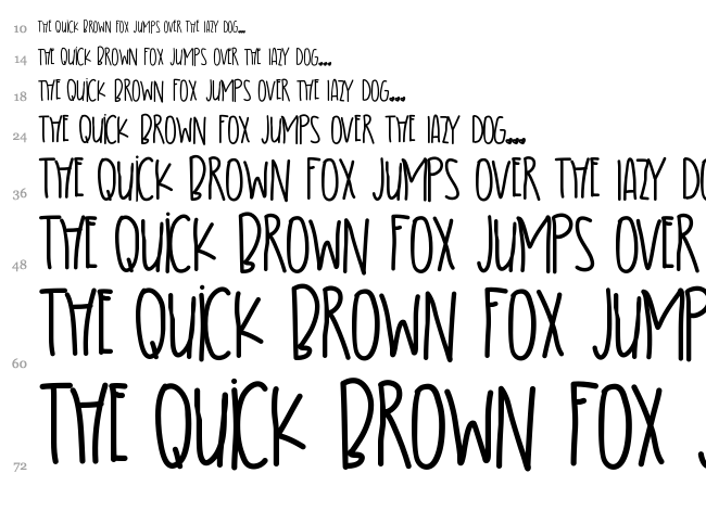 Pretty Girl font waterfall