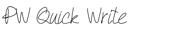PW Quick Write fuente