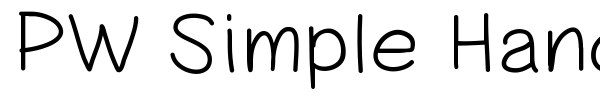 PW Simple Handwriting fuente