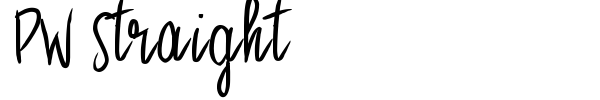 PW Straight font preview
