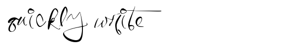 Quickly Write font preview