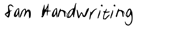 Sam Handwriting fuente