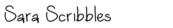 Sara Scribbles font preview