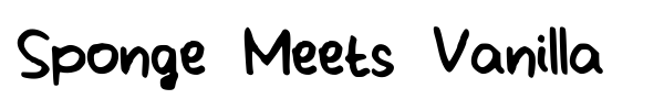Sponge Meets Vanilla font preview