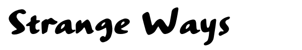 Strange Ways font preview
