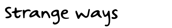 Strange Ways font preview