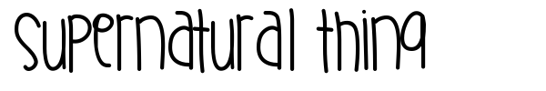 Supernatural Thing fuente