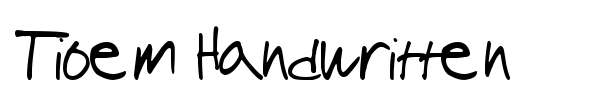 Tioem Handwritten font preview