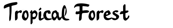 Tropical Forest font preview