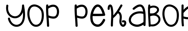 Yop Pekabor font preview