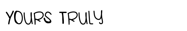 Yours Truly font preview