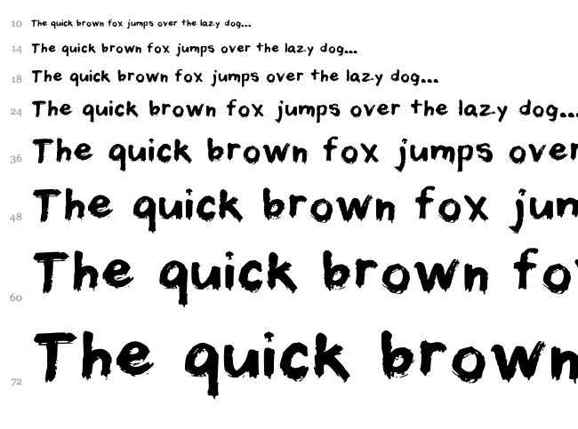 Castiel font waterfall