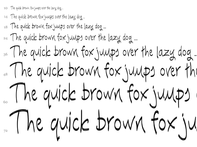 Escobeta One font waterfall