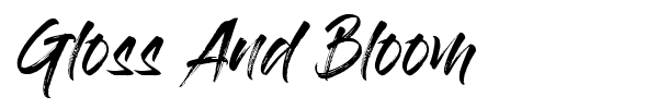 Gloss And Bloom font preview