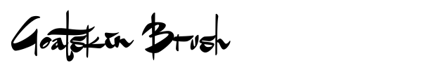 Goatskin Brush font preview