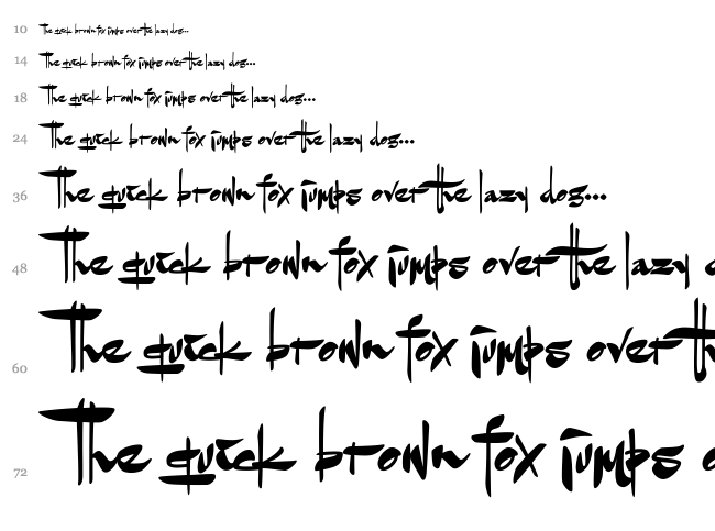 Goatskin Brush font waterfall