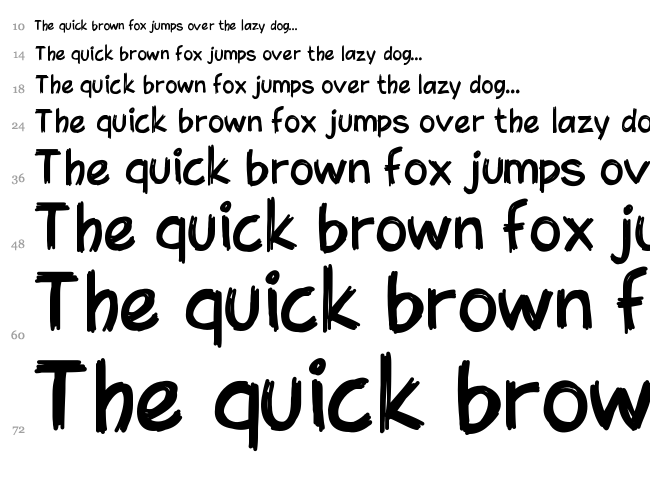 PW Brusheez font waterfall