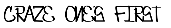 Craze One's first font fuente