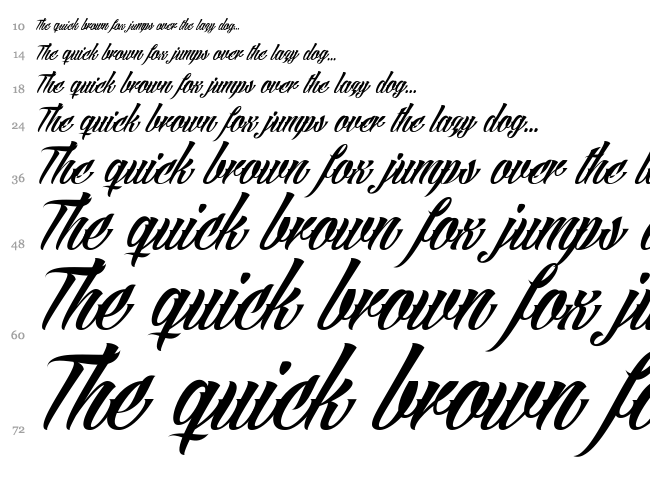 Angilla Tattoo font waterfall