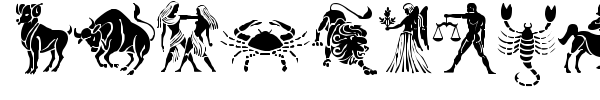 SL Zodiac Stencils fuente