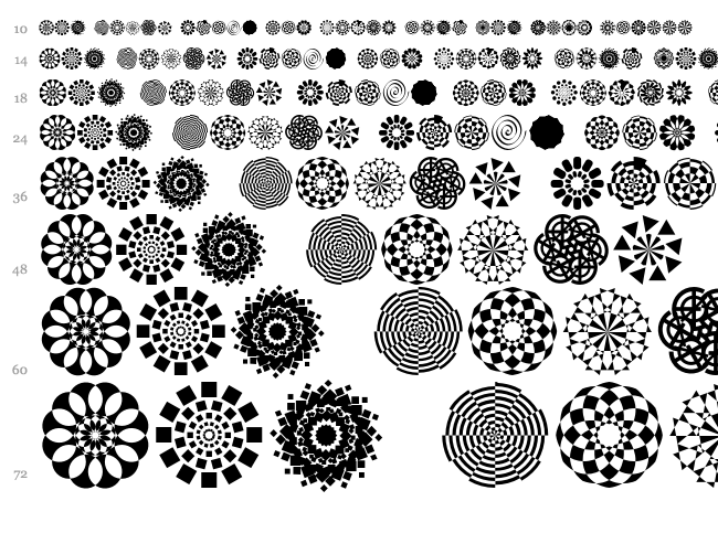 Wach Op-Art font waterfall