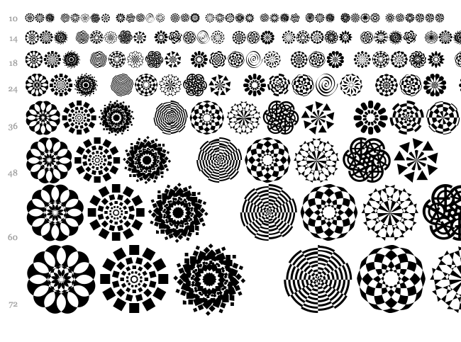 Wach Op-Art font waterfall
