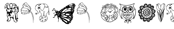 Janda Spring Doodles font preview