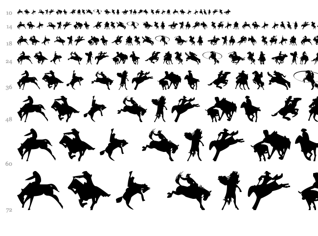 Cowboy font waterfall