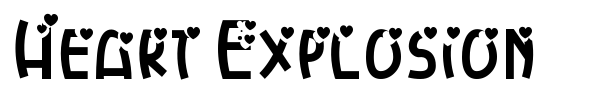 Heart Explosion font preview