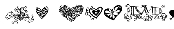 KG Heart Doodles fuente